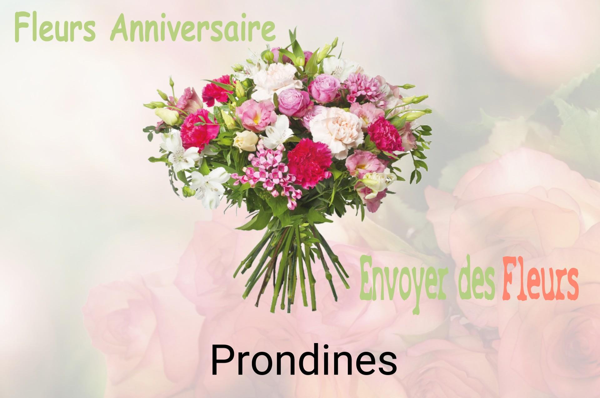 Bouquet de fleurs d’anniversaire livré à Prondines