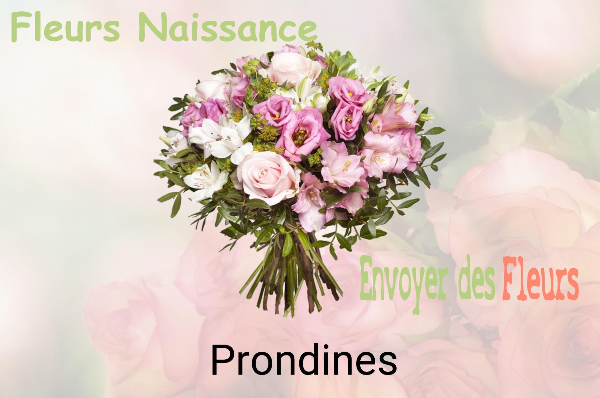 Bouquet de fleurs de naissance livré à Prondines